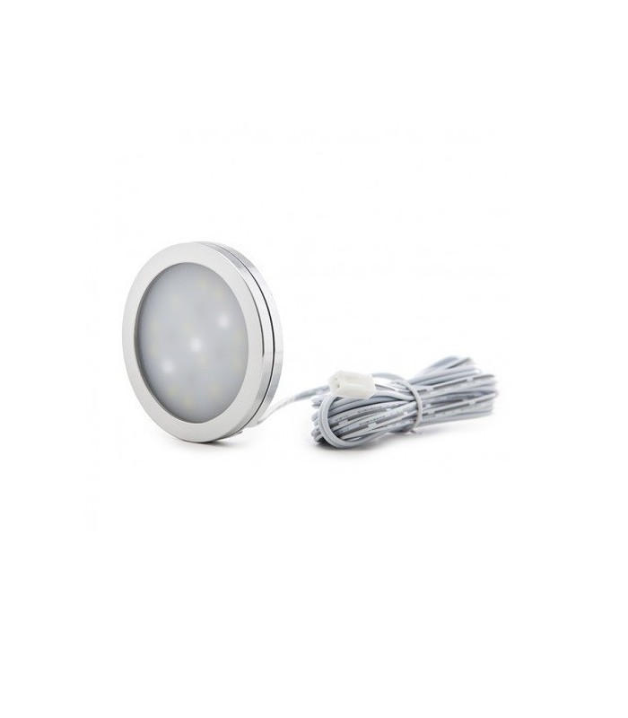 Mini Plafón Muebles 3W 300Lm 180º 12V Cable 2 Mtrs. 4200K