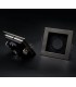 Aro Empotrable Basculante MAXLED Cuadrado Níquel/Negro