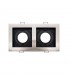 Aro Empotrable Basculante Doble MAXLED Rectangular Níquel/Negro