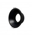 Aro Empotrable Basculante Aluminio Cúpula Redondo Negro