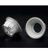 Aro Empotrable Basculante Aluminio Cúpula Redondo Blanco