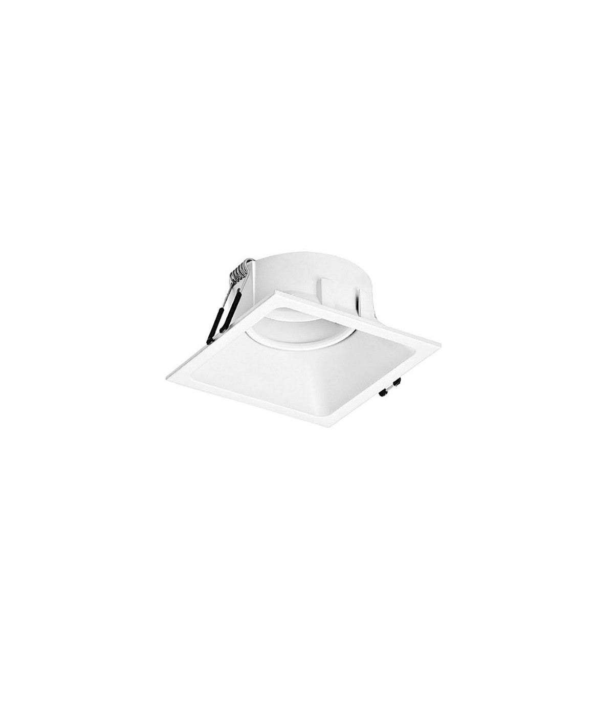 Aro Empotrable Basculante Aluminio Cúpula Cuadrado Blanco