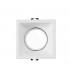 Aro Empotrable Basculante Aluminio Cúpula Cuadrado Blanco
