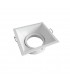 Aro Empotrable Basculante Aluminio Cúpula Cuadrado Blanco