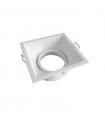 Aro Empotrable Basculante Aluminio Cúpula Cuadrado Blanco