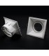 Aro Empotrable Basculante Aluminio Cúpula Cuadrado Blanco