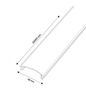 Rollo Difusor Opal Para Perfil Ancho 48Mm -30 Metros-