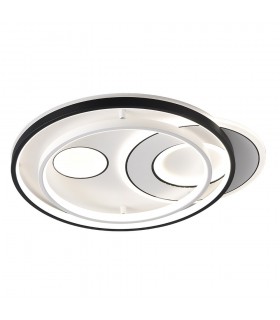 Plafón Led EVORA CIRCULAR 160W 13600Lm Negro/Blanco CCT