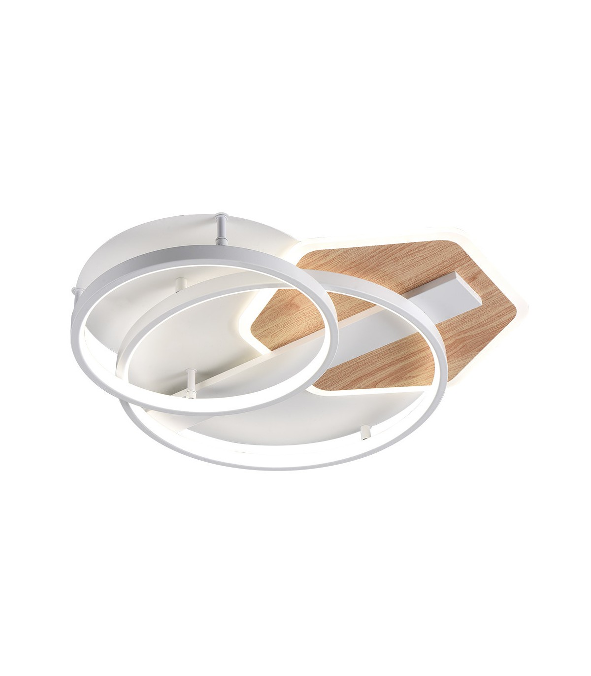 Plafón Led TROFA 120W 10200Lm Blanco/Haya CCT