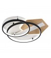 Plafón Led TROFA 120W 10200Lm Negro/Madera CCT