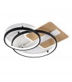 Plafón Led AZORES 120W 10200Lm Negro/Madera CCT