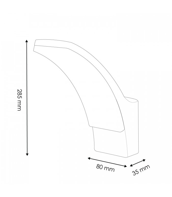 Aplique de Pared Led WINNI BLACK 12W 960Lm IP54 CCT