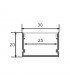 Perfil Aluminio ROK Lacado Blanco Superficie -2 Metros-