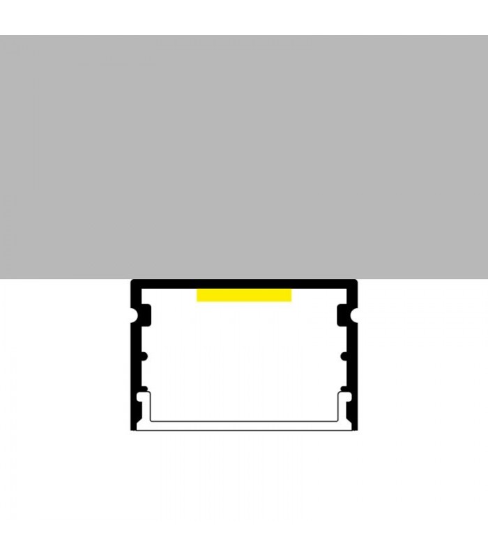 Perfil Aluminio ROK Lacado Blanco Superficie -2 Metros-