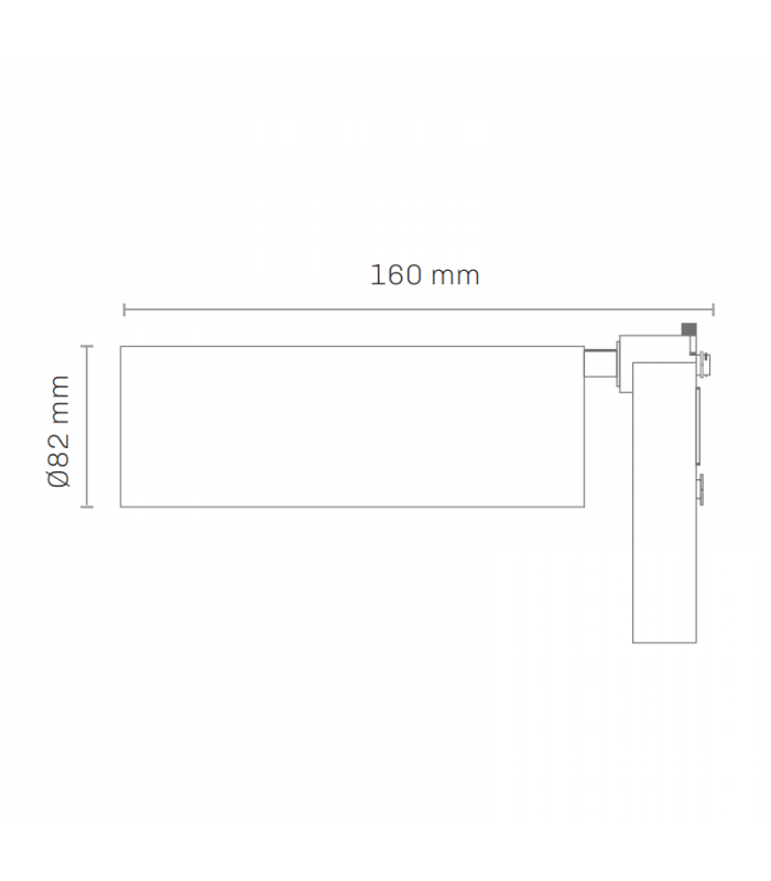 Foco Carril Monofásico ZELED 30W 3000Lm 24º Negro