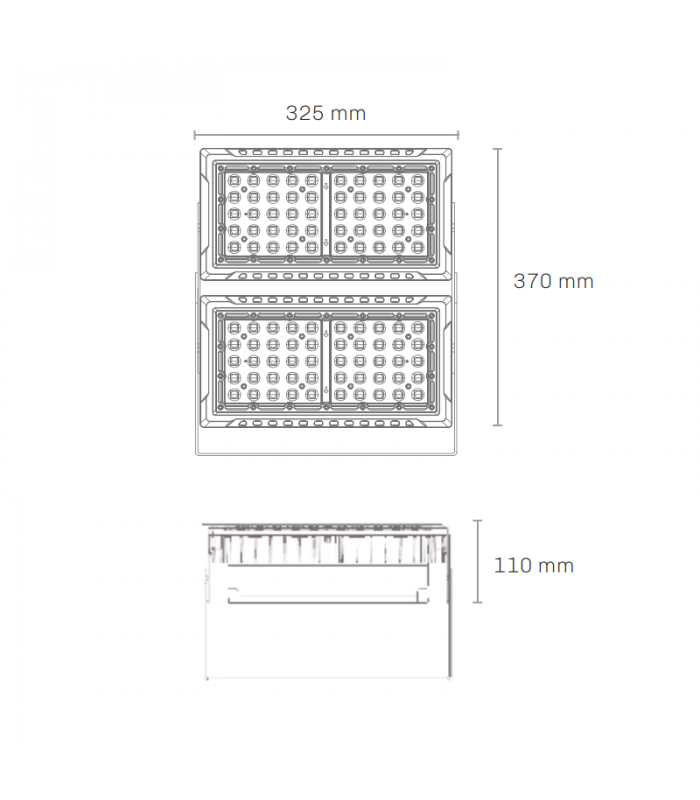 Foco Modular Led CRATEX 200W 26000Lm 60º IP65