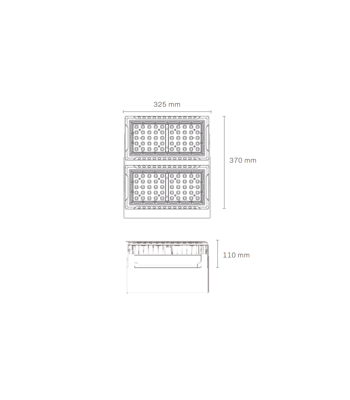 Foco Modular Led CRATEX 200W 26000Lm 60º IP65