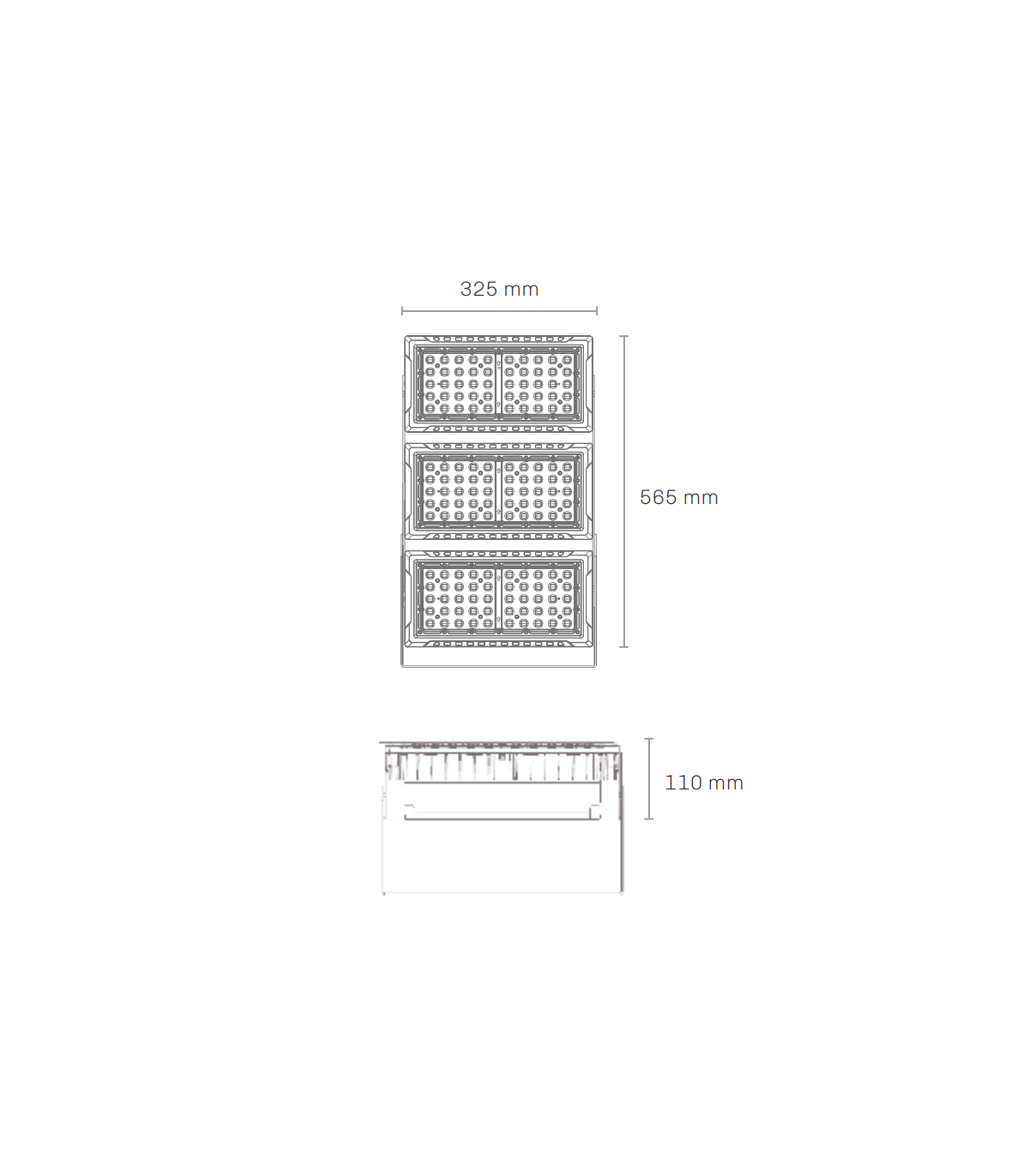 Foco Modular Led CRATEX 300W 39000Lm 60º IP65