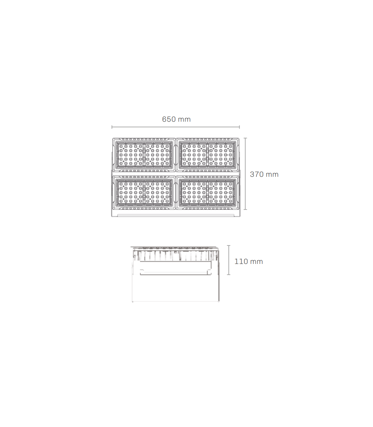 Foco Modular Led CRATEX 400W 52000Lm 60º IP65