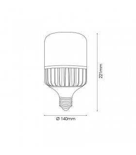 Bombilla Led LUXTAR T140 50W 4500Lm 270º E27