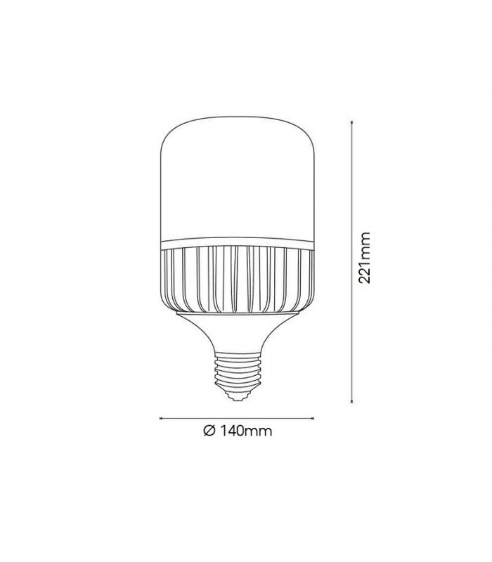 Bombilla Led LUXTAR T140 50W 4500Lm 270º E27