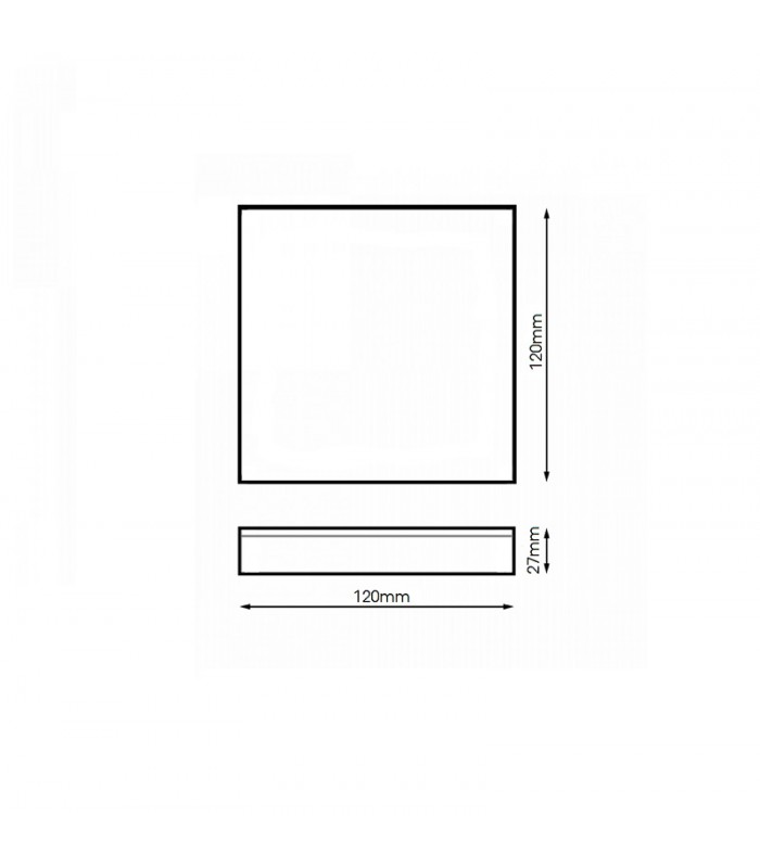 Plafón LED SLIM CUADRADO 12W 920Lm IP20