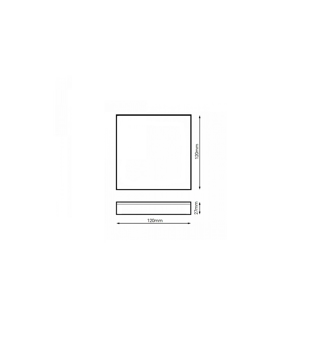 Plafón LED SLIM CUADRADO 12W 920Lm IP20