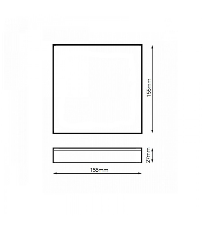 Plafón LED SLIM CUADRADO 18W 1440Lm IP20