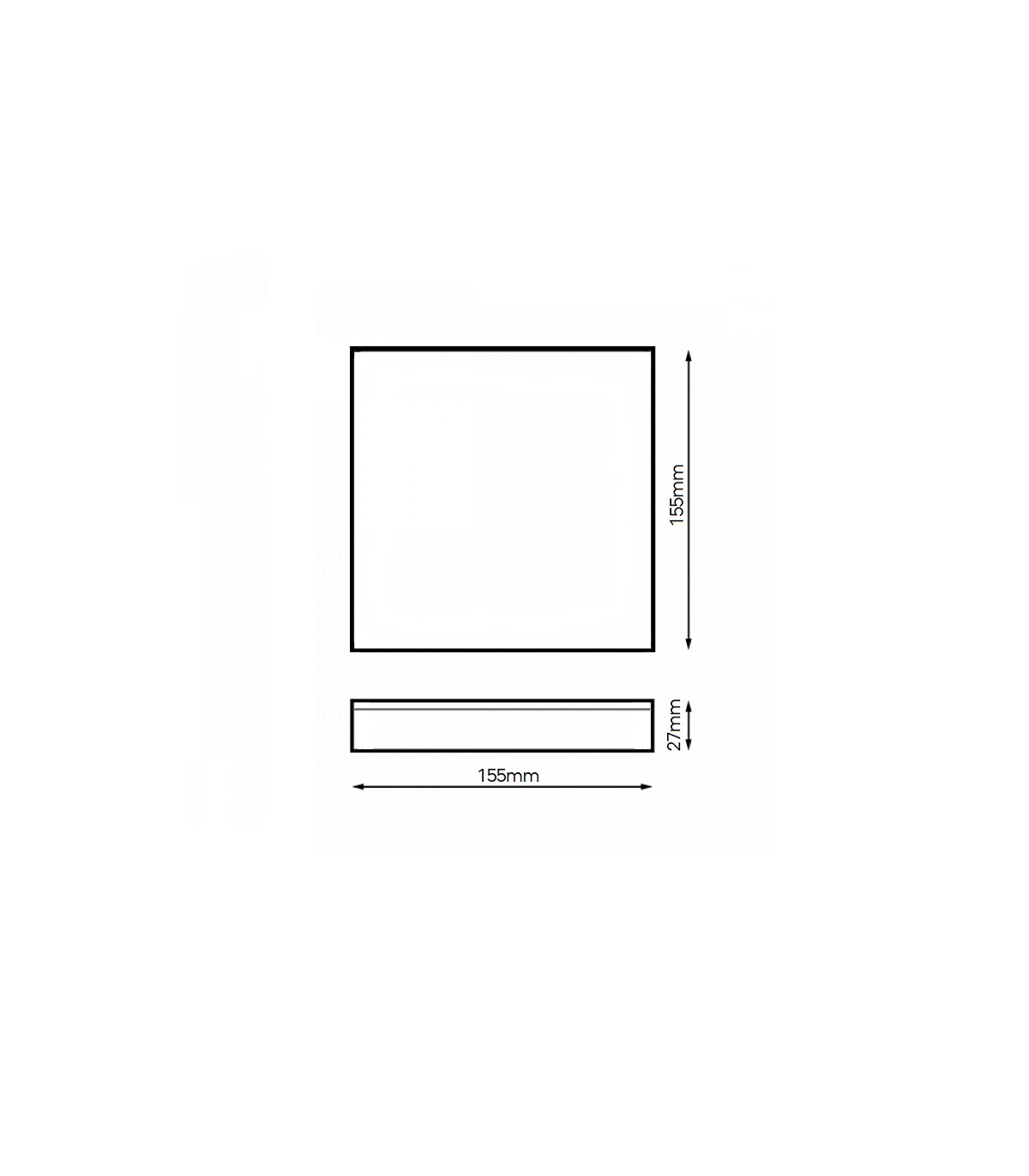 Plafón LED SLIM CUADRADO 18W 1440Lm IP20