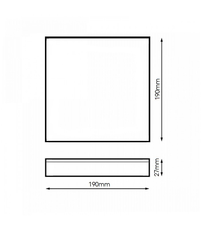 Plafón LED SLIM CUADRADO 24W 1950Lm IP20