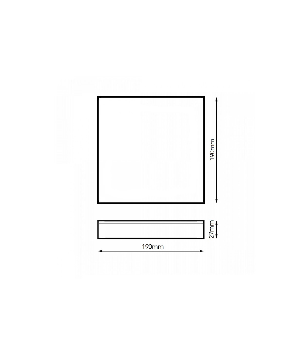 Plafón LED SLIM CUADRADO 24W 1950Lm IP20