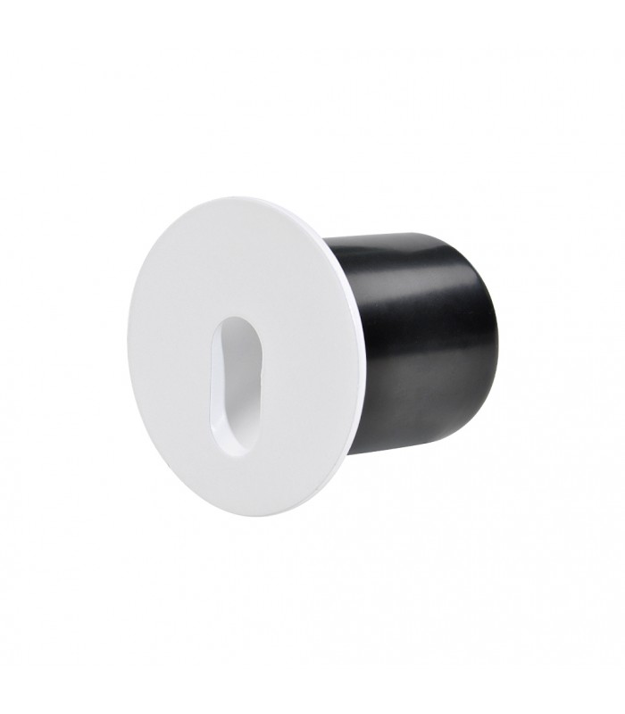 Baliza Led de Empotrar PARED REDONDA 3W 150LM 45º IP20 Blanca
