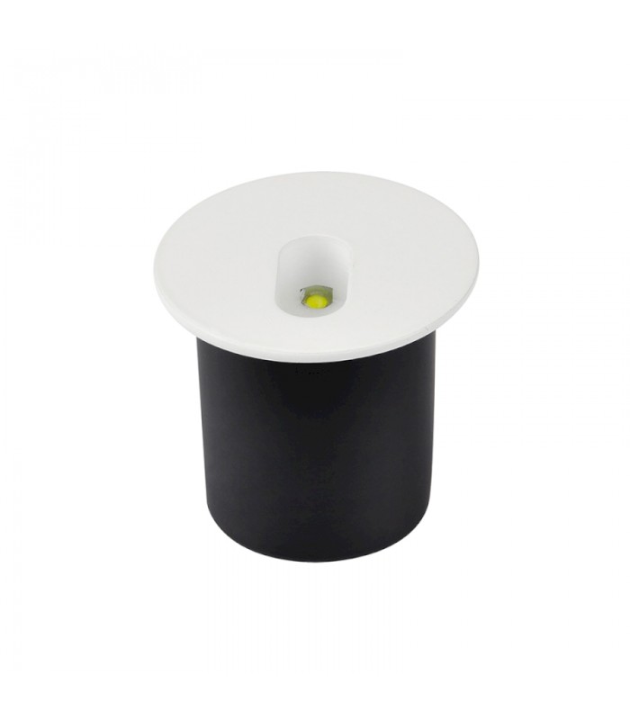 Baliza Led de Empotrar PARED REDONDA 3W 150LM 45º IP20 Blanca