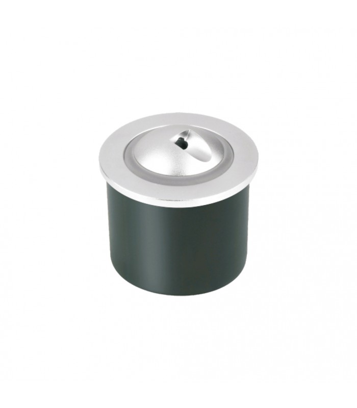 Baliza Led de Empotrar PARED REDONDA 3W 150LM 45º IP20 Plata