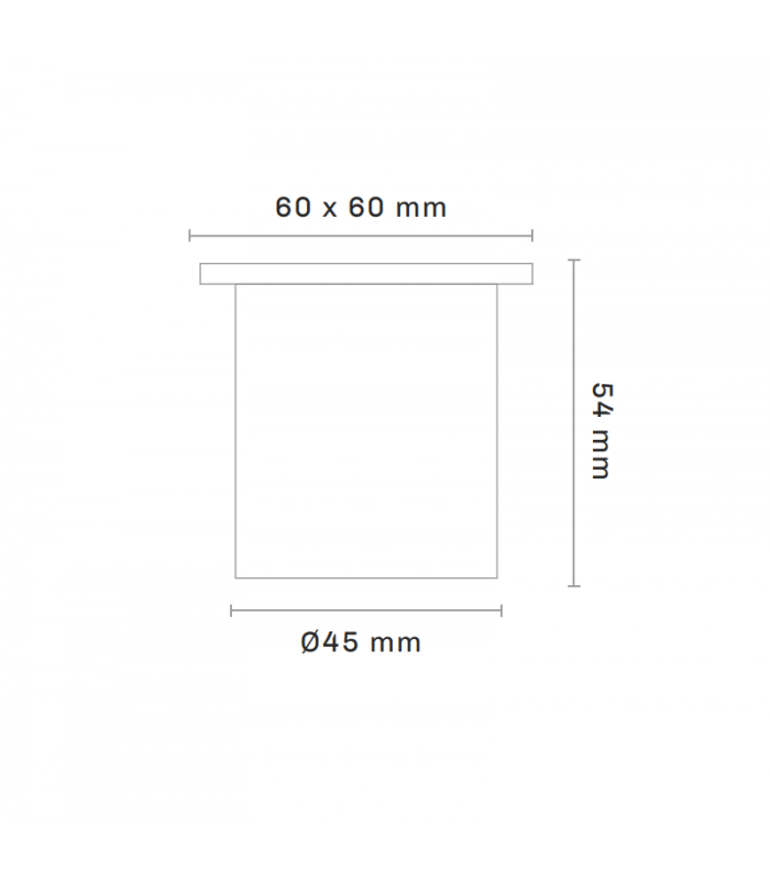Baliza Led de Empotrar PARED CUADRADA 3W 150LM 45º IP20 Plata