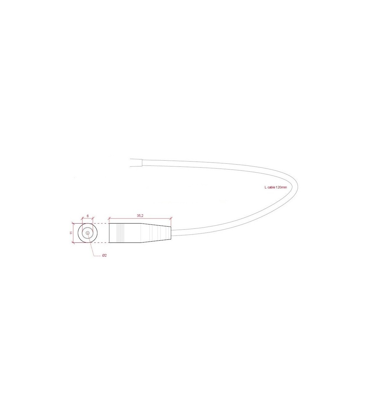 Conector para tiras LED DC hembra.