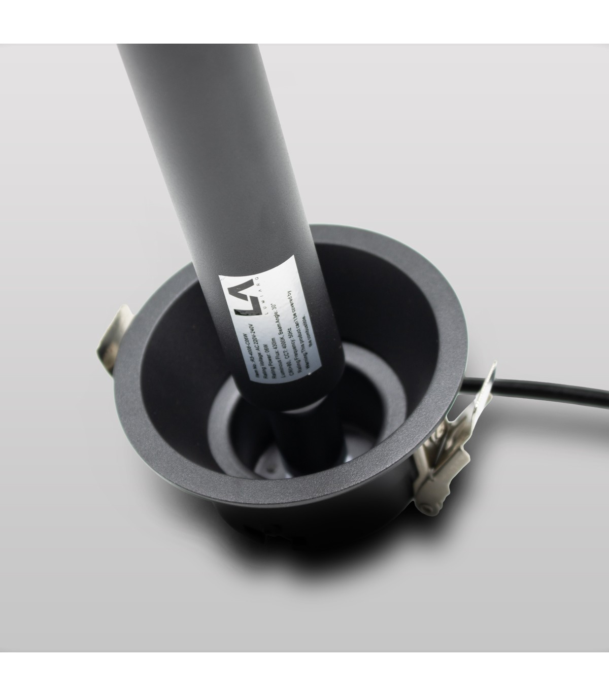 Downlight Led Basculante TIKKOS 6W 430Lm IP20 Negro
