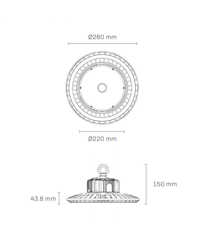 Campana UFO ONE SAMSUNG 100W 15000Lm 120º IP65