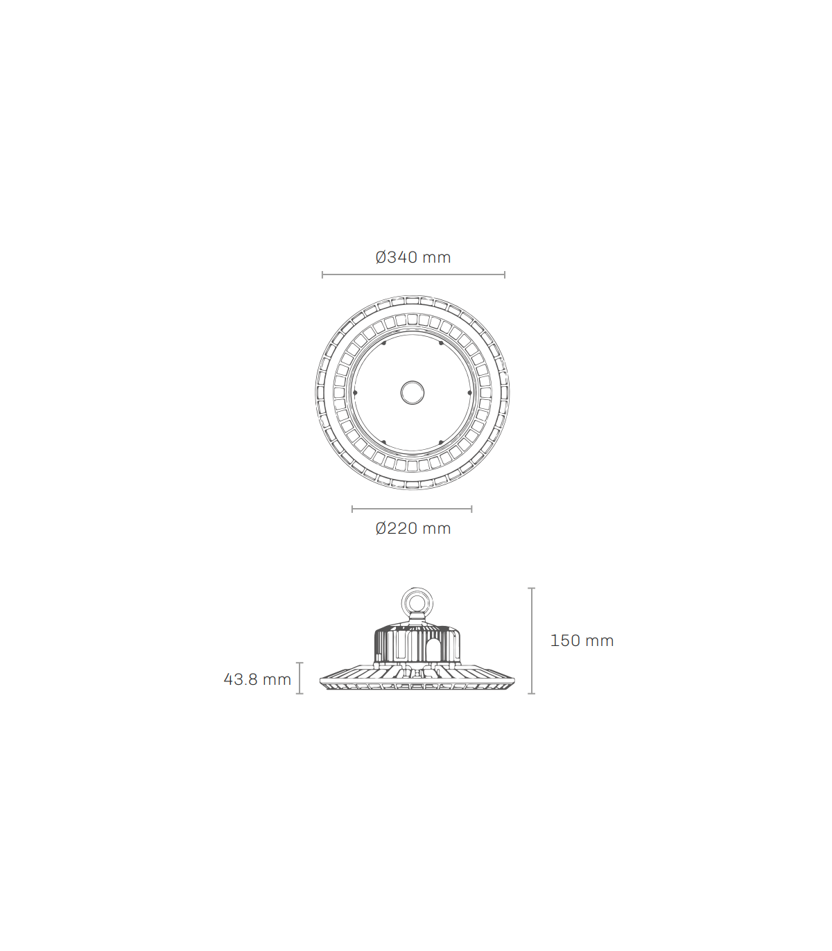 Campana UFO ONE SAMSUNG 150W 19000Lm 120º IP65
