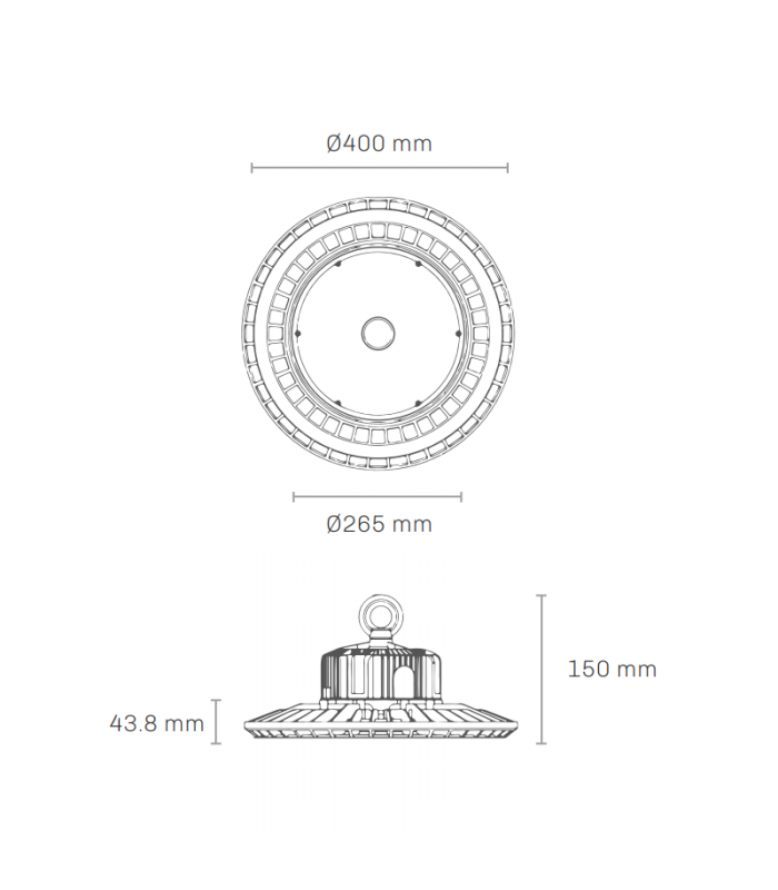 Campana UFO ONE SAMSUNG 200W 26000Lm 120º IP65