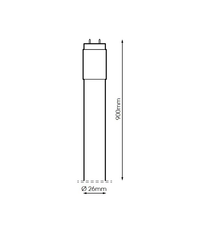 Tubo LED LUXTAR T8 90cm 12W 1200Lm IP20 G13
