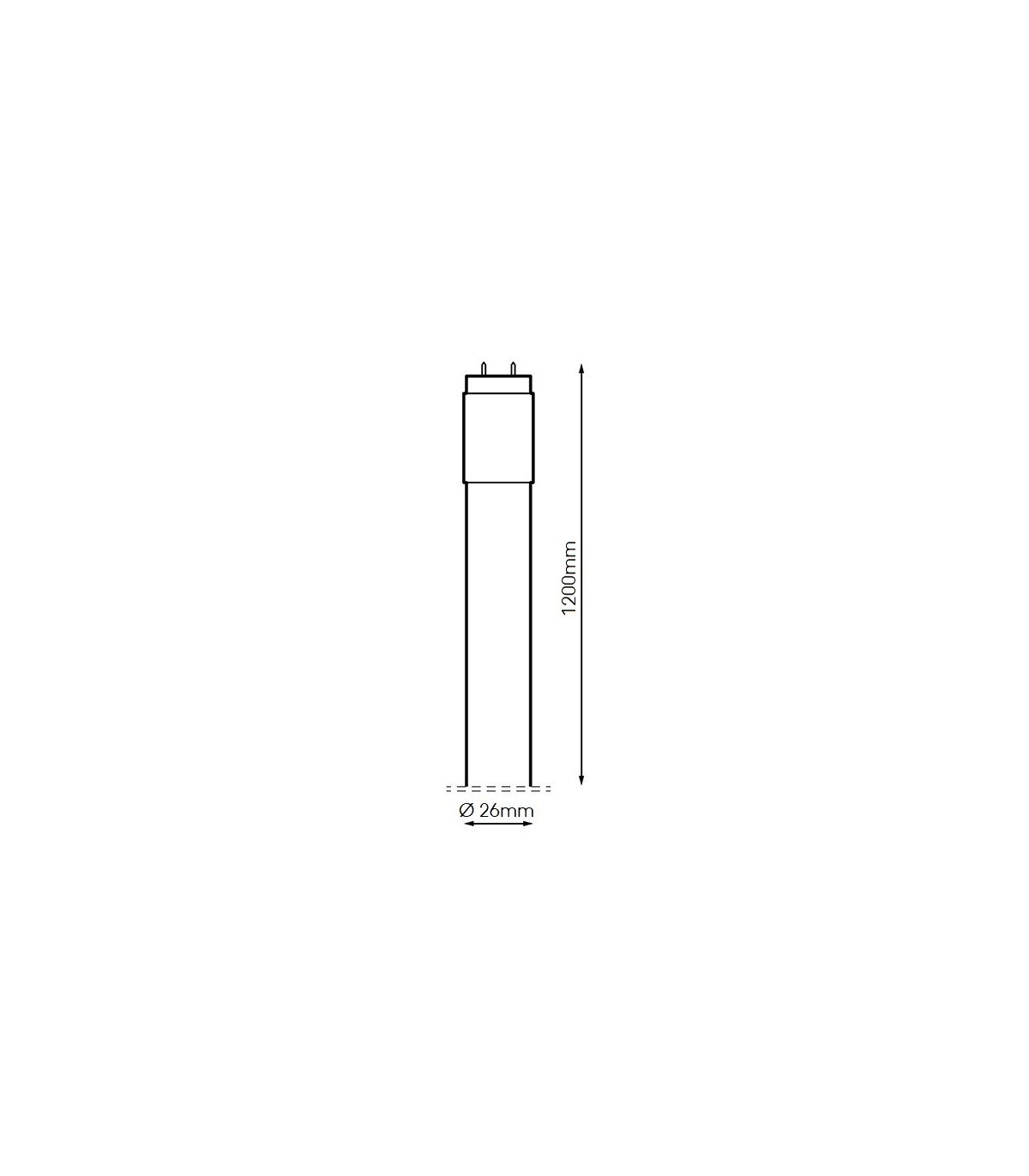 Tubo LED LUXTAR T8 120cm 18W 1800Lm IP20 G13