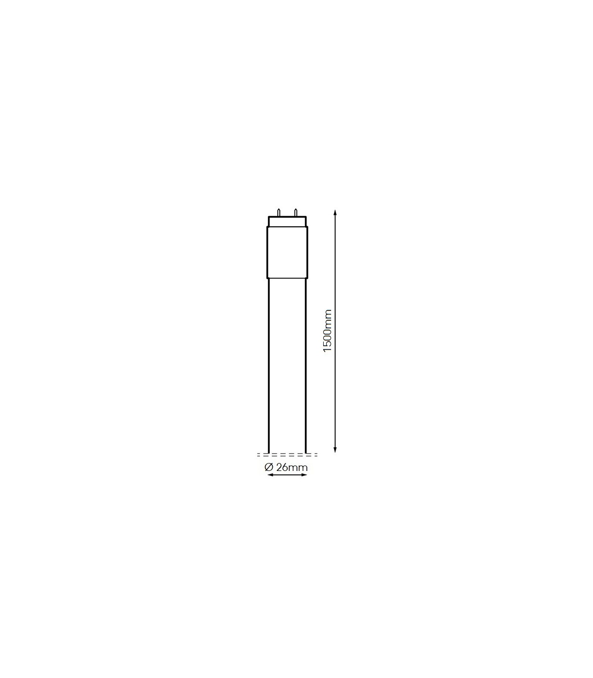 Tubo LED LUXTAR T8 150cm 24W 2400Lm IP20 G13