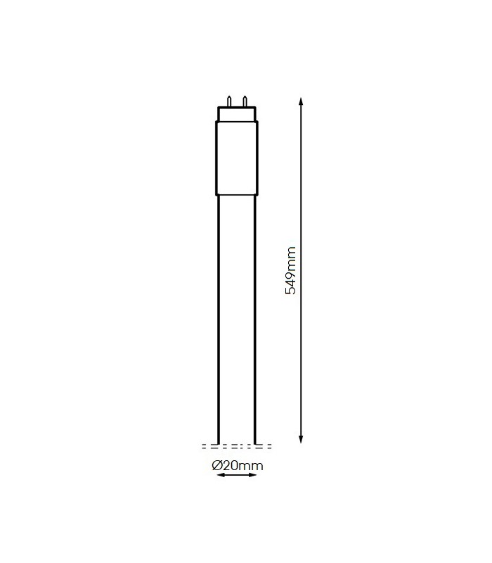Tubo LED LUXTAR T5 549mm 9W 810Lm 300º IP20 G5