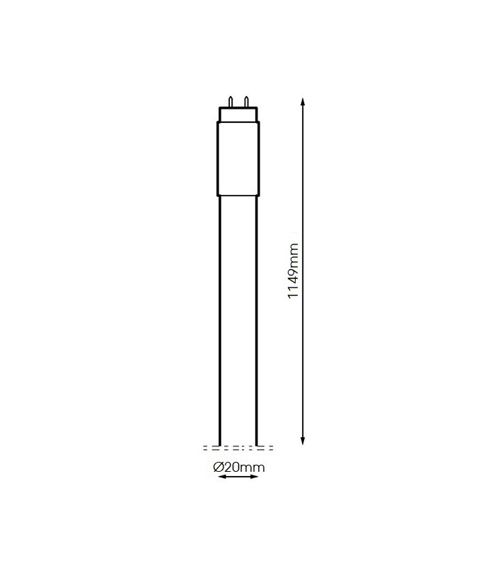 Tubo LED LUXTAR T5 1149mm 18W 1800Lm 300º IP20 G5