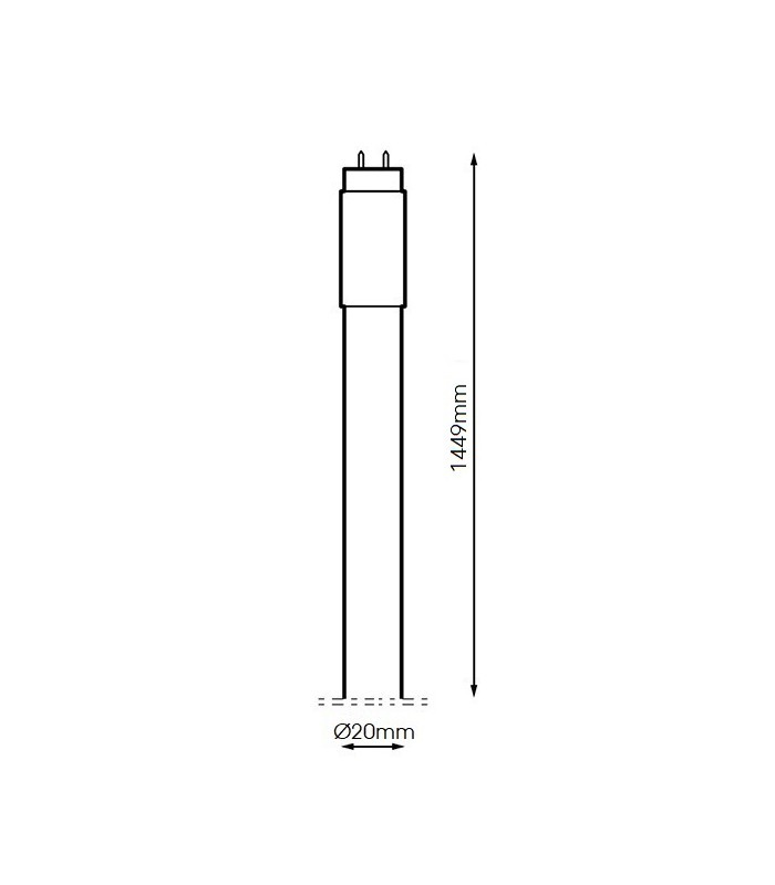Tubo LED LUXTAR T5 1449mm 20W 2100Lm 300º IP20 G5