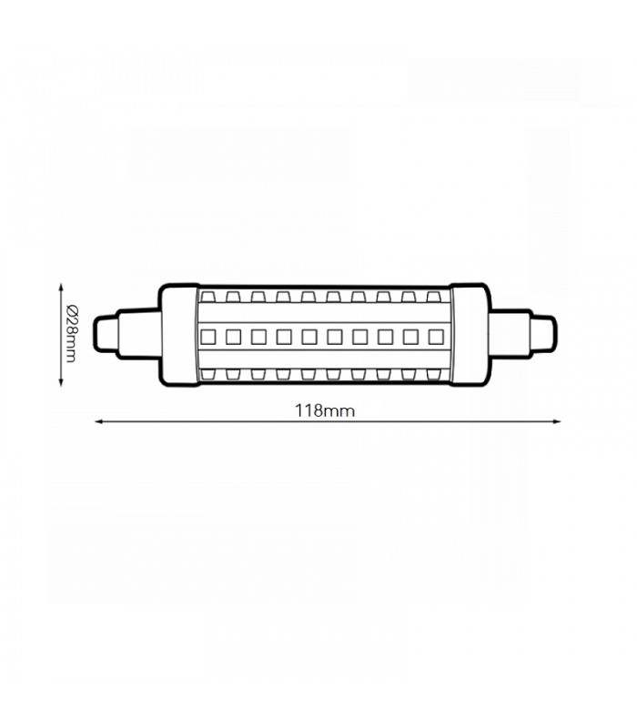 Bombilla Led R7S LUXTAR 14W 118mm 1600Lm 200º