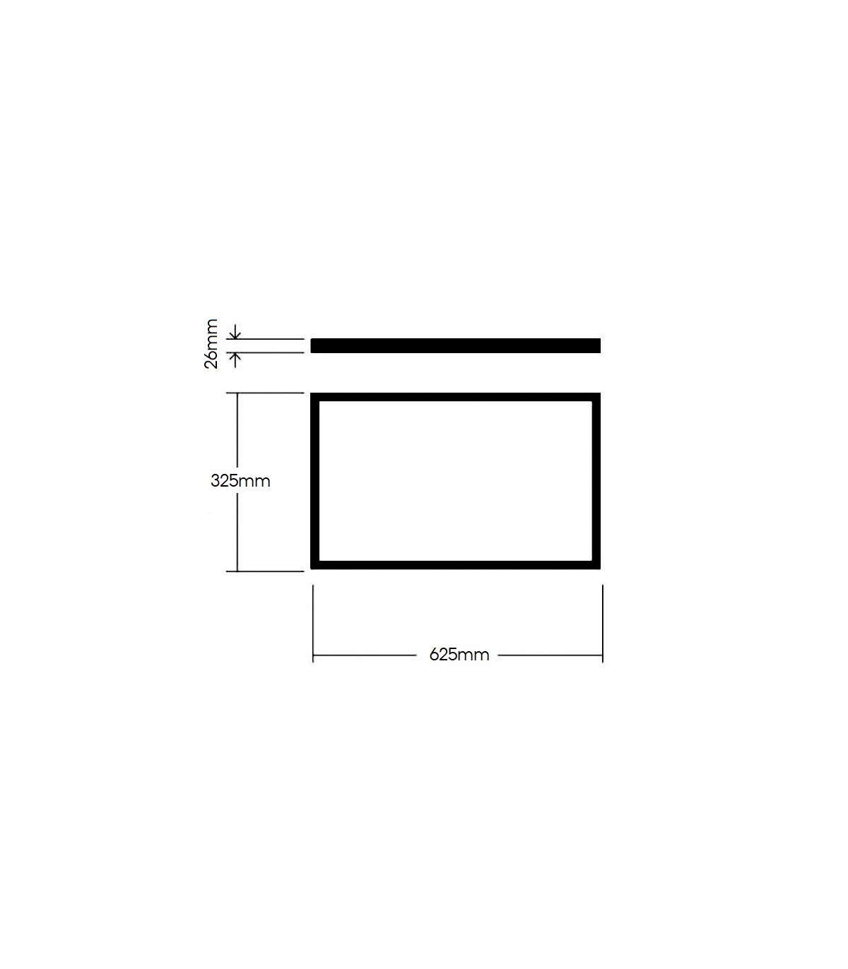 Marco para Empotrar Panel 30x60cm Blanco