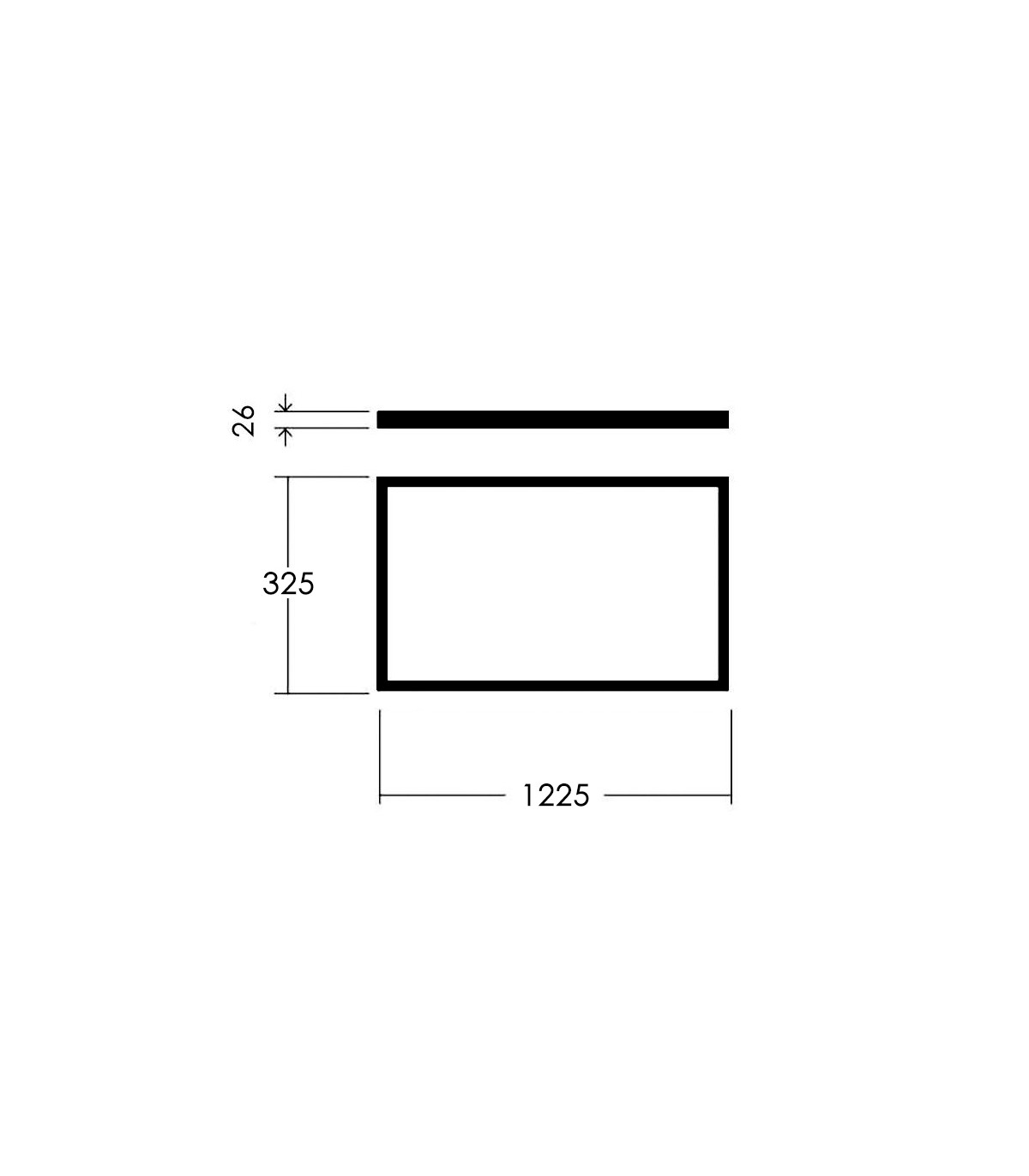Marco para Empotrar Panel 30x120cm Blanco