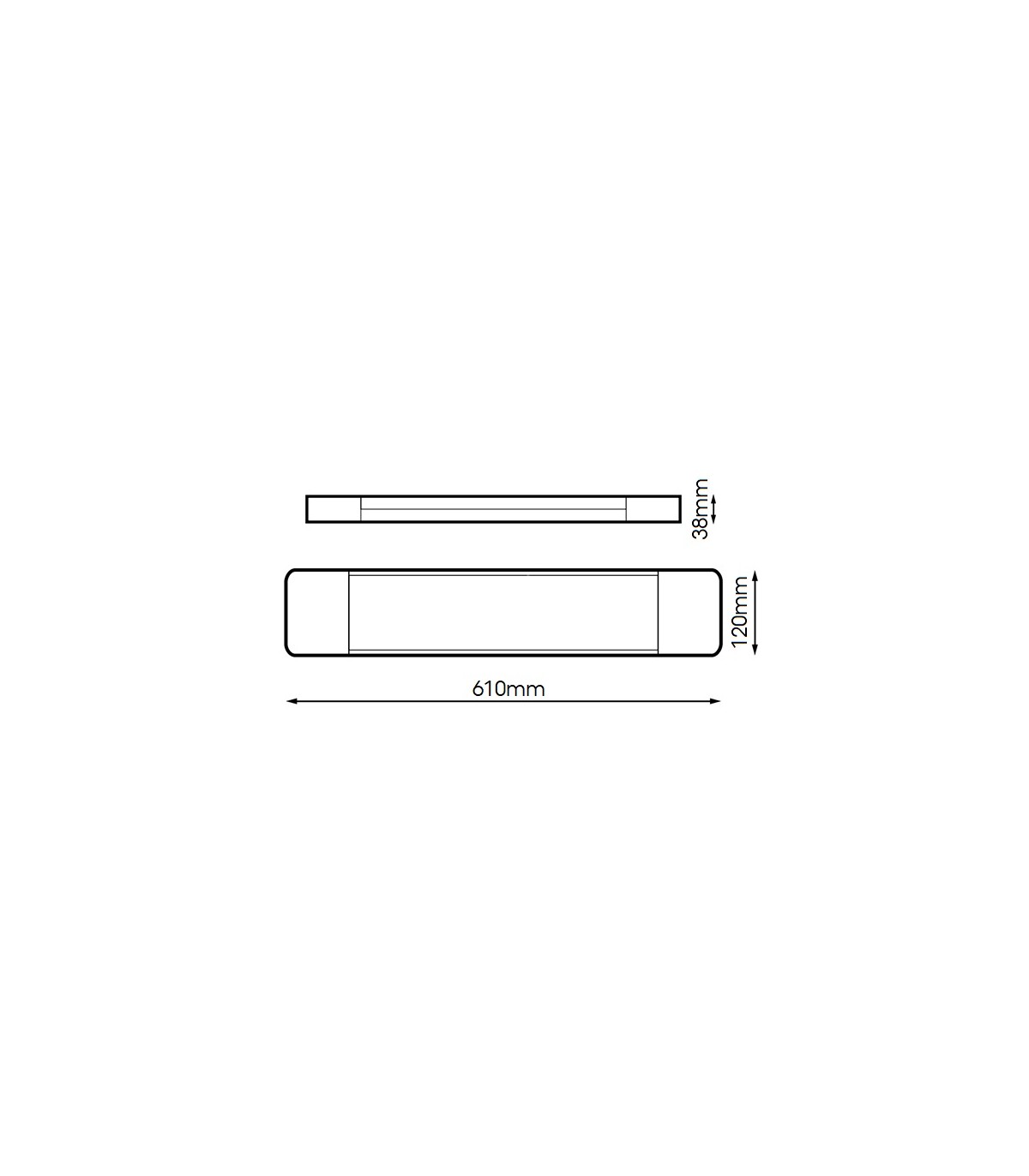 Regleta LED LUXTAR PRO 61Cm 30W 3000Lm IP20 CCT